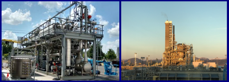 Left: MTR Pilot-Scale Carbon Capture System; Right: TCM Winter Ion Test Campaign